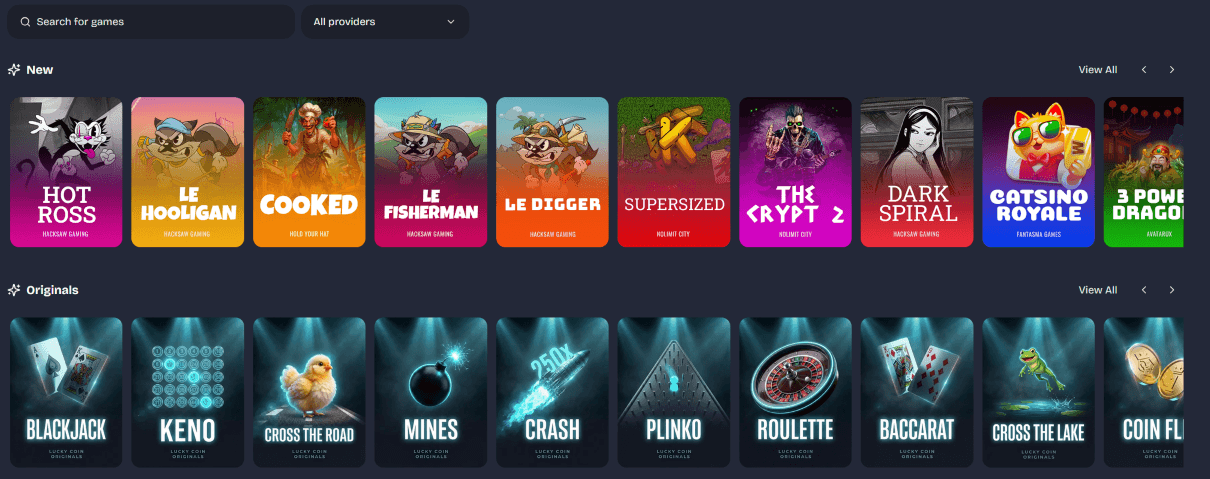 Lucky Coin Casino game library